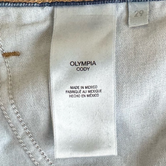 Favorite Daughter Olympia Flare Jeans High Dark Denim Blue Button Fly Retro 29 - Picture 15 of 16